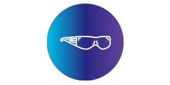 Icône de lunettes de protection
