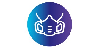 Icône de demi-masque réutilisable
