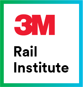 Badge du 3M Rail Institute représentant la formation et l’assistance pour les exploitants ferroviaires.