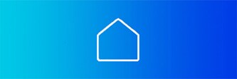 Image d'un arrière-plan bleu avec une icône de maison en blanc 
