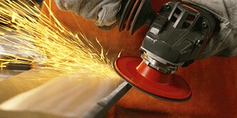 Biseautage du métal avec disque abrasif Cubitron 3
