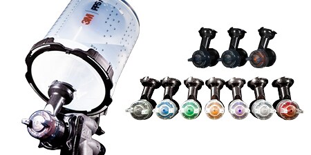 Pistolets de pulvérisation avec différents accessoires
