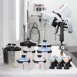 Tous les composants d'un kit pour pistolet de pulvérisation 3M™
