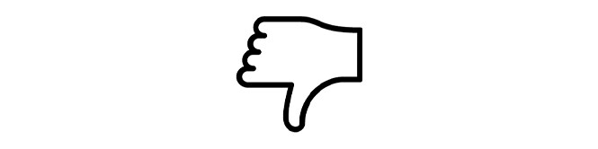 icône pouce vers le bas
