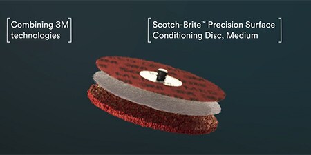 Image de la vidéo du disque pour traitement de surface de précision Scotch-Brite™
