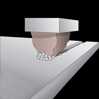 Illustration de grains de céramique concassés
